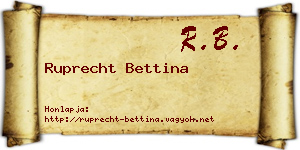 Ruprecht Bettina névjegykártya